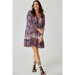 Anthropologie Boho Paisley Tiered Dress 1X NW